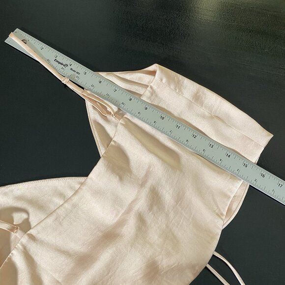 Aritzia Wilfred Verso Camisole Size Small Silky Satin Cropped Ruched Top V Neck - Picture 12 of 12